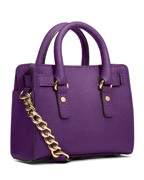 michael kors purple hamilton bag|michael kors bag with padlock.